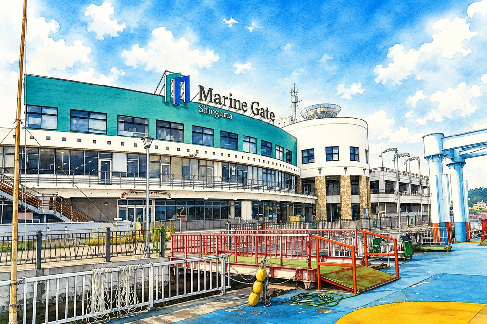 マリンゲート塩釜 - 遊覧船乗り場に併設された観光複合施設